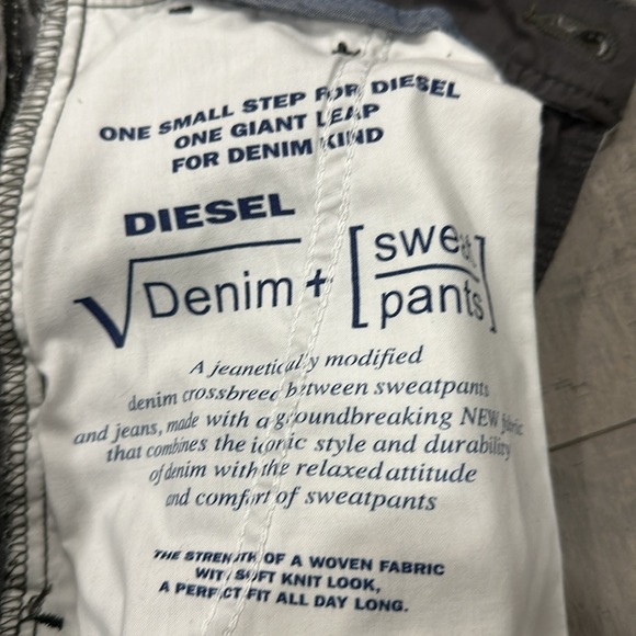 ⭐️ Men’s Diesel slim chino Denim * US 26 * Grey - Picture 6 of 8